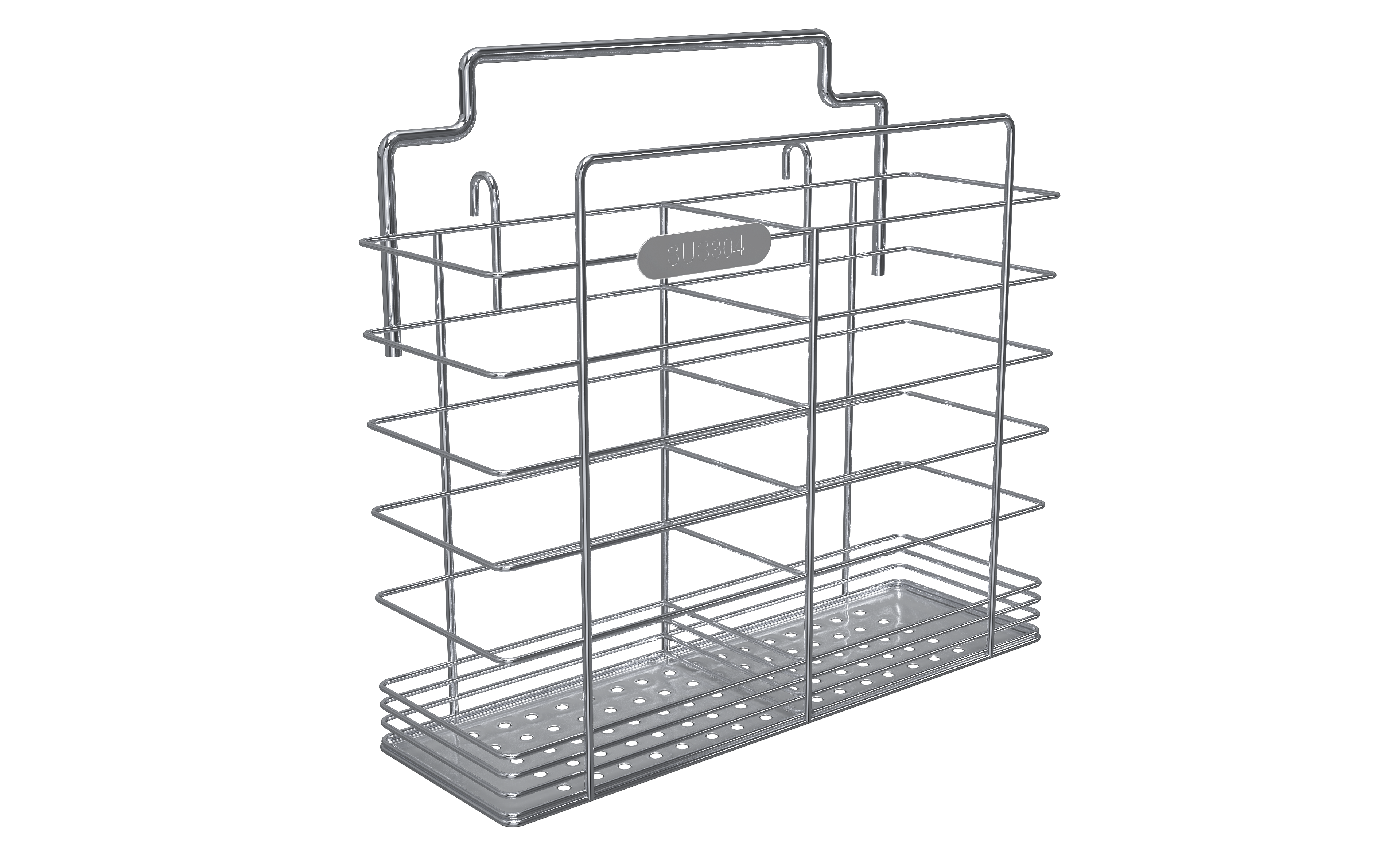 Stainless Steel Cutlery Basket for Pegboard