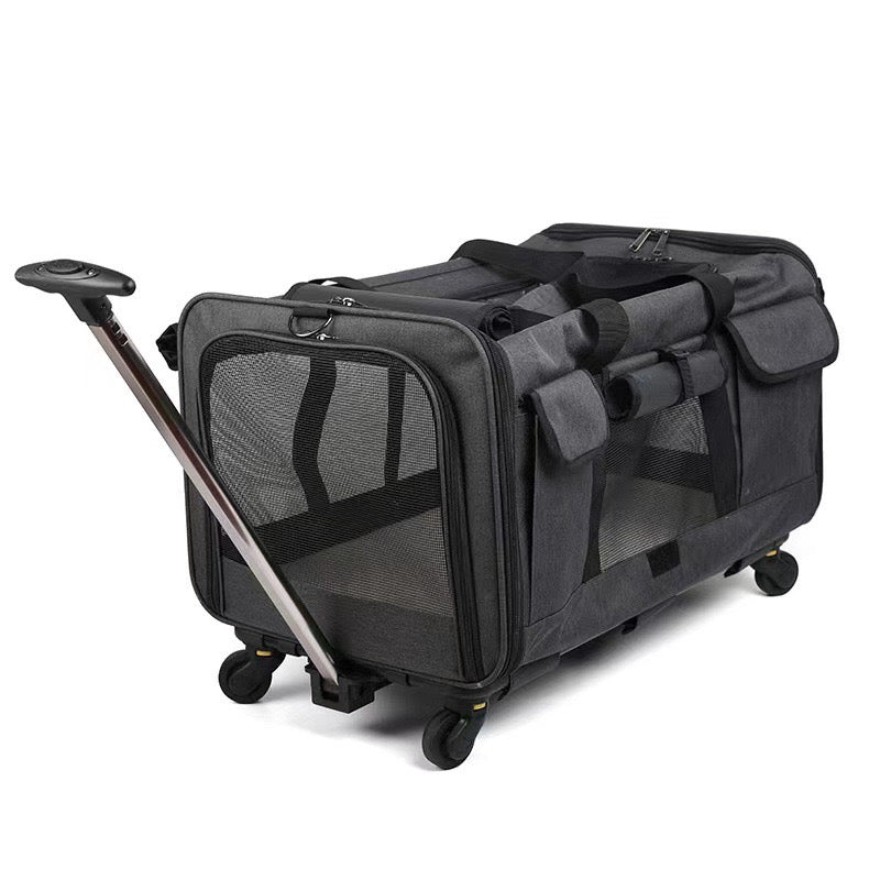Portable trolley suitcase for pets