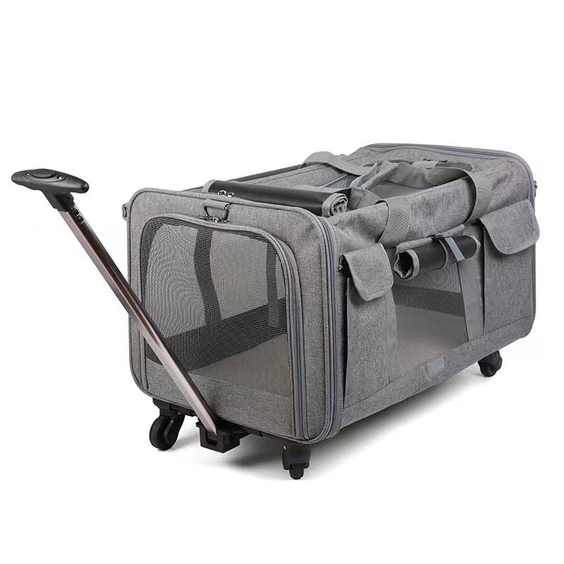 Portable trolley suitcase for pets