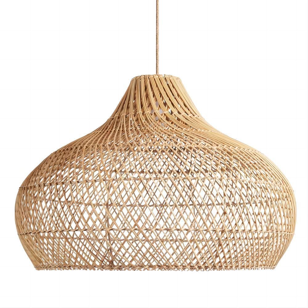 Bamboo and rattan lamp shade