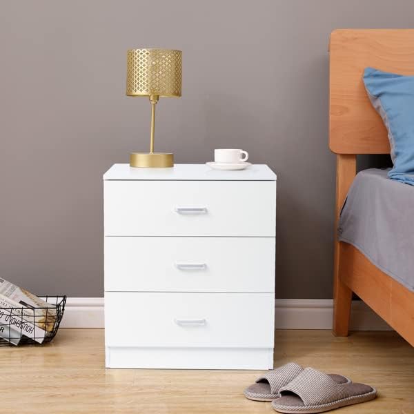 3 Drawer Dresser, Wood Drawer Chest Dresser Cabinet with Storage