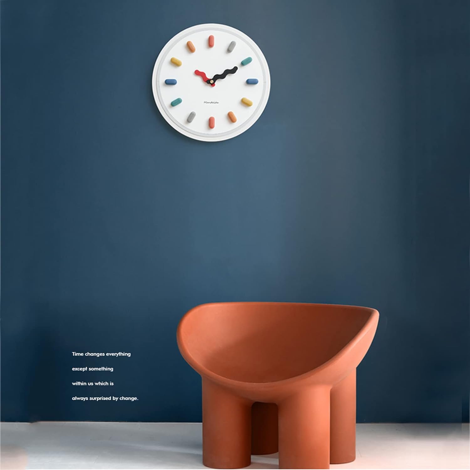 MANDELDA Contrast Color Ideas Wall Clock
