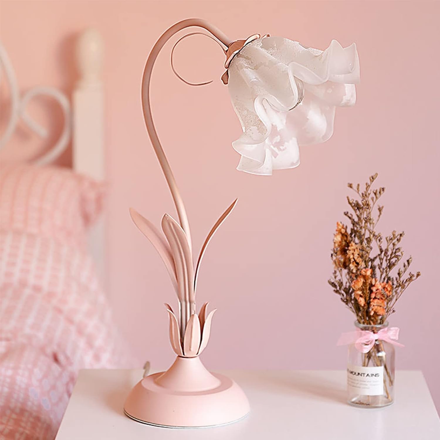 PINKBLOOM Modern Rose Flower Desk Lamp