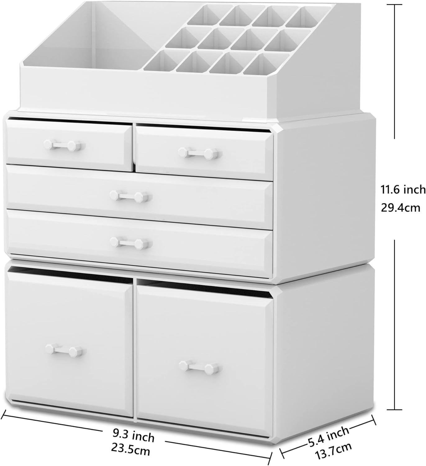 Makeup Organizer Storage Case Set with 6 Drawers
