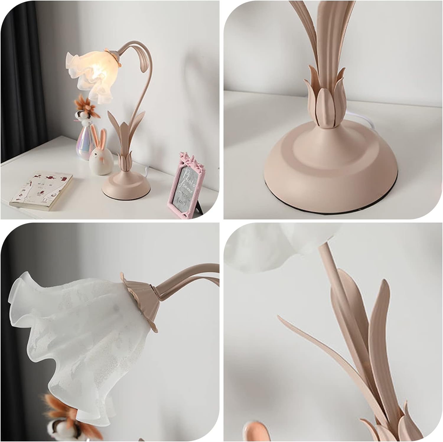 PINKBLOOM Modern Rose Flower Desk Lamp
