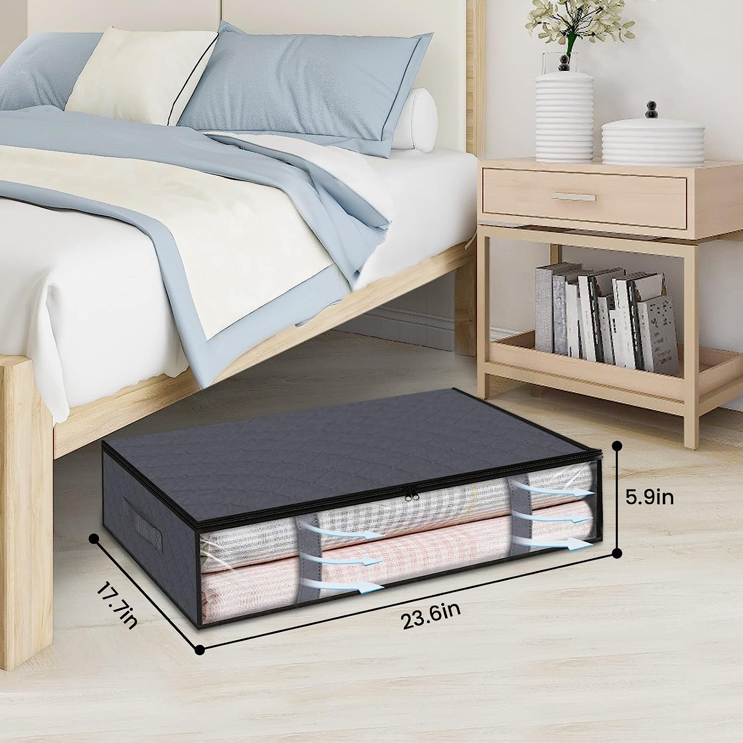 3 Packs Under Bed Storage Containers for Organizing