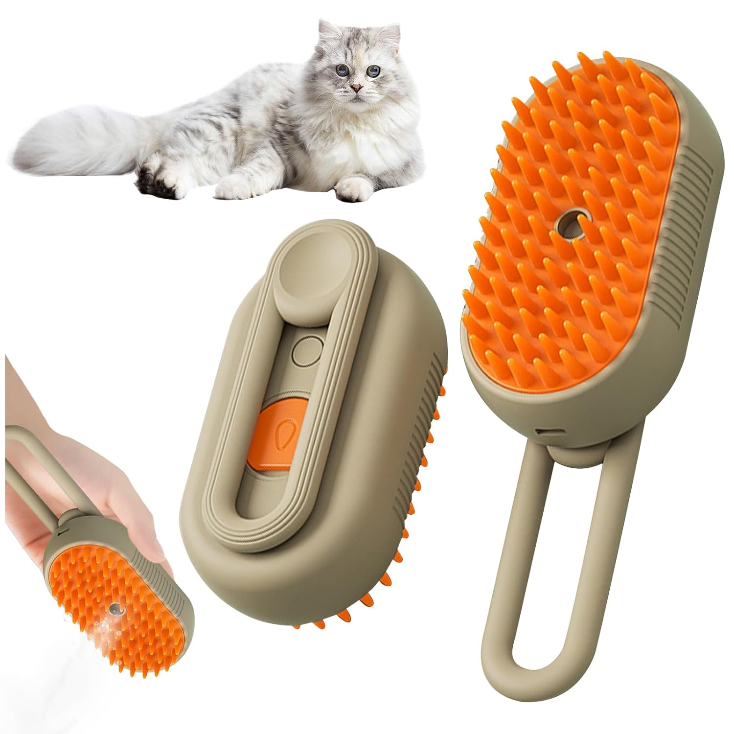 Electric Spray Steam Cat Hair Brush