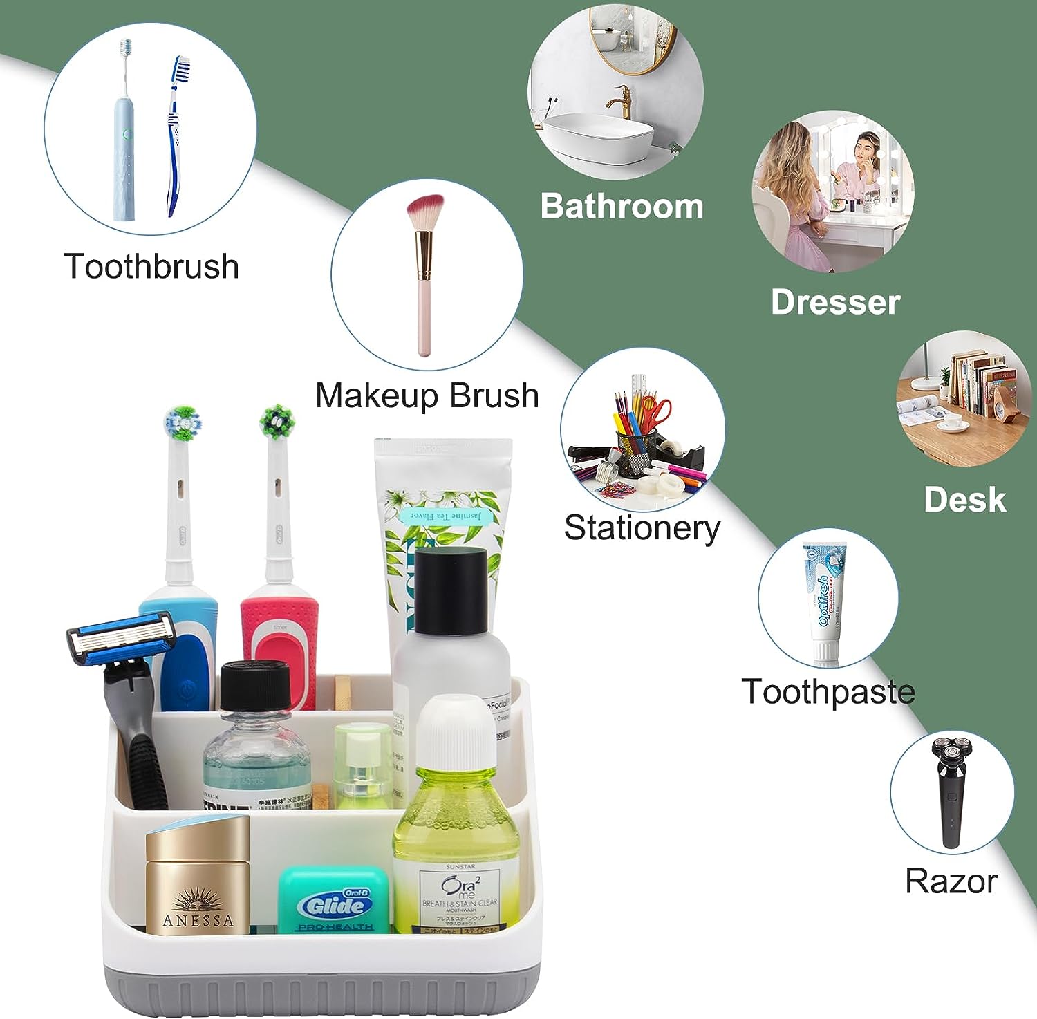 Bathroom Toothbrush Holders for Countertop