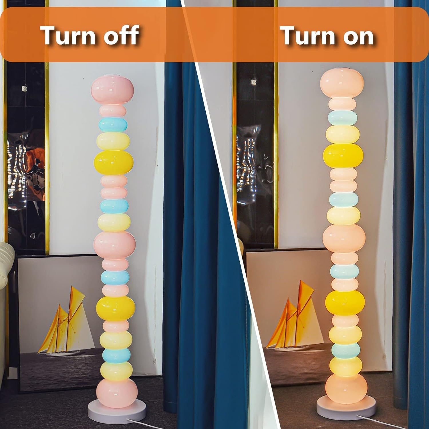 GLOWINGSWEET Bubblegum Beads LED Floor Lamp