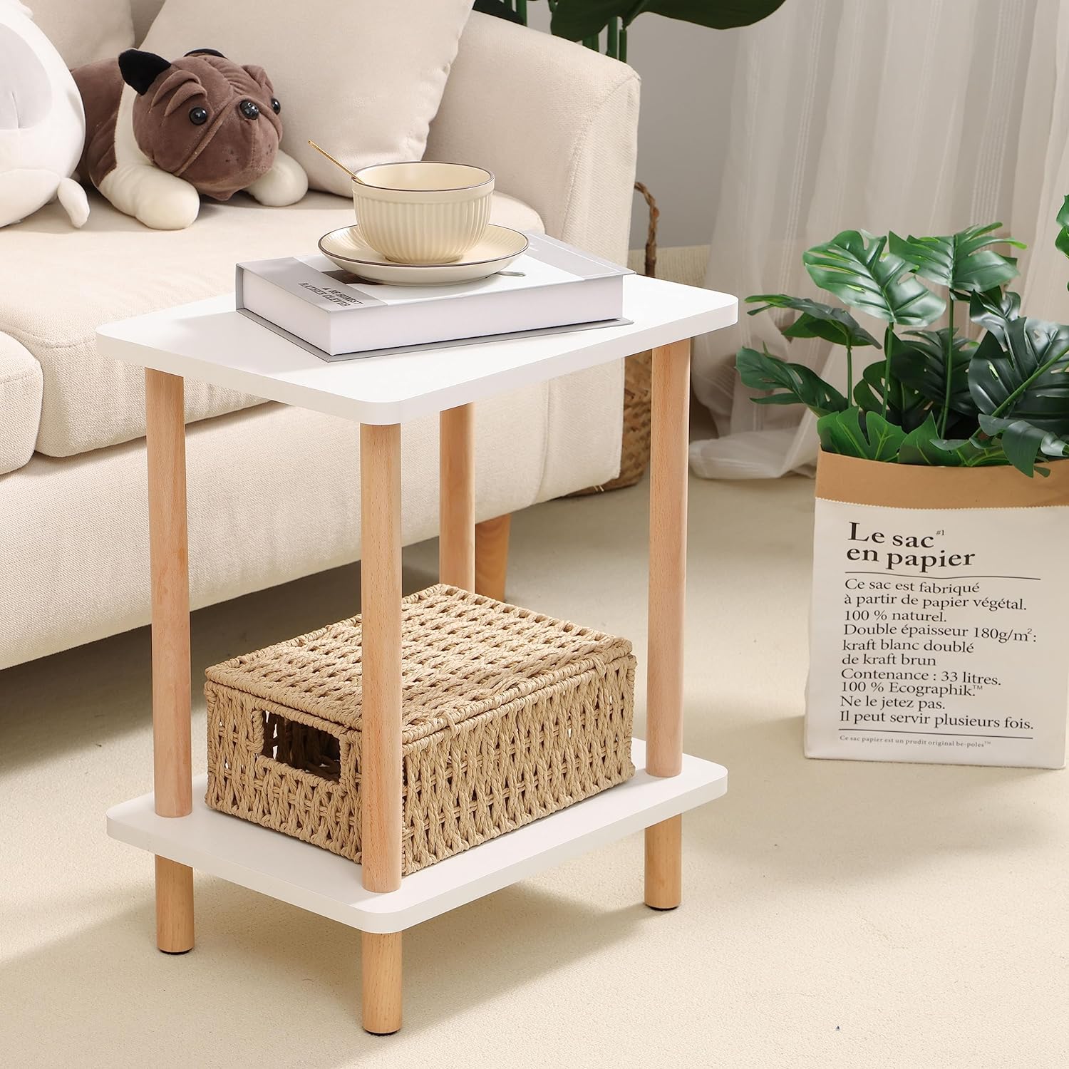 WOODEN Side Table 1-Tier end Table